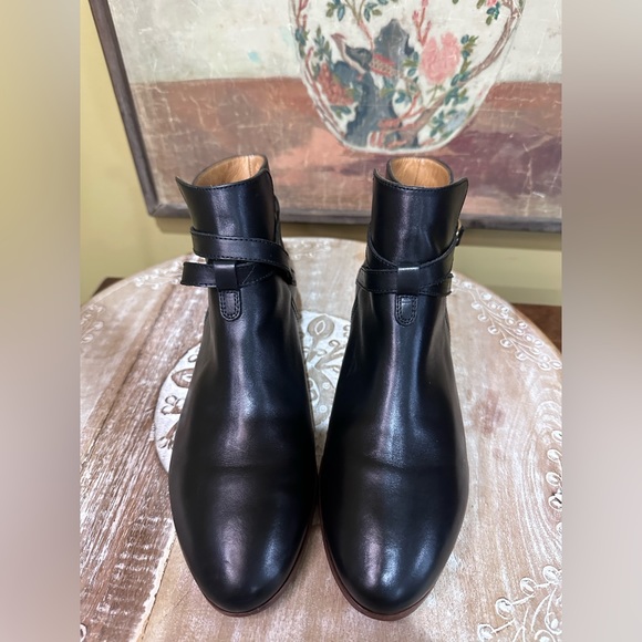 EUC Sezane “Montana” Low Heel Black Leather Ankle Boot. Sz 39/8 - Picture 8 of 15